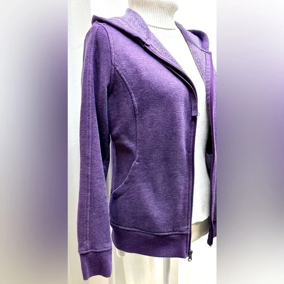 Tek Gear ladies purple zipper hoodie. Size L - Picture 2 of 3